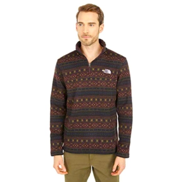 THE NORTH FACE Men's Tsillan ¼ Zip Sweatshirt Root Brown M - Picture 1 of 13